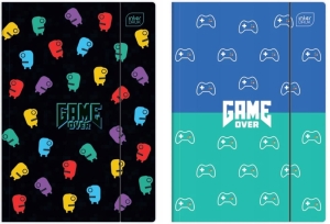 TECZKA Z GUMKĄ A4 KARTONOWA LAKIEROWANA 350g GAME MIX WZORÓW 1szt