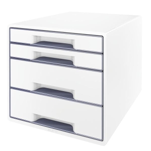 Pojemnik z 4 szufladami LEITZ WOW perłowy biały / szary