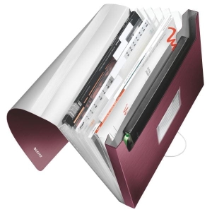 Teczka z 6 przegródkami LEITZ Style ciemnoczerwona /39570028/