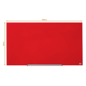 Tablica szklana NOBO IMPRESSION PRO 99,3X55,9 cm czerwona /1905184/