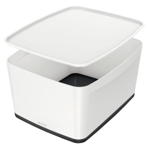 Pojemnik duży LEITZ MYBOX z pokrywką biało-czarny /52161095/