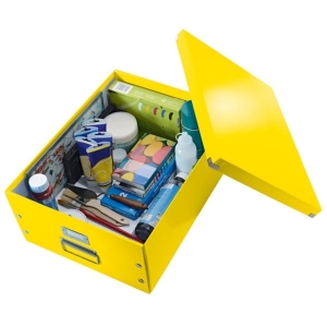 Pudło LEITZ CLICKSTORE uniwersalne duże WOW żółte /60450016/