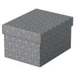 Pudełko ozdobne tektura z recyklingu ESSELTE 200x150x255mm szare 3szt /628281/