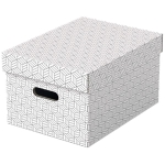Pudełko ozdobne tektura z recyklingu ESSELTE 265x205x365mm białe 3szt./628282/