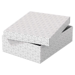 Pudełko ozdobne tektura z recyklingu ESSELTE 265x100x360mm białe 3szt. /628284/
