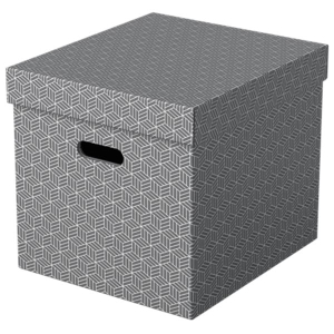 Pudełko ozdobne tektura z recyklingu ESSELTE 320x315x365 szare 3szt./628289/