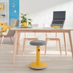 Stołek ergonomiczny LEITZ ERGO COSY żółty /65180019/