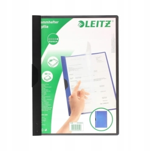 SKOROSZYT LEITZ Z KLIPSEM PRZEŹROCZYSTY KLIPS CZARNY A1