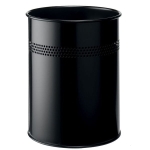 Kosz na śmieci metalowy okrągły 15l  czarny 3300 01