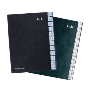 Teczka Do Podpisu Skorowidz 1-31 Pagna Durable Czarna P2432104