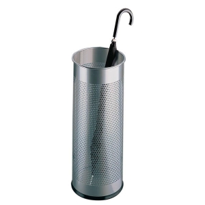 Stojak na parasole metalowy okrągły o pojemności 28,5 l srebrny 3350 23