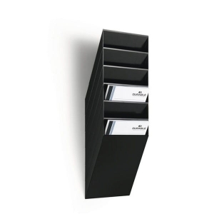 Zestaw 6 pojemników pionowych na dokumenty DURABLE FLEXIBOXX A4 czarny