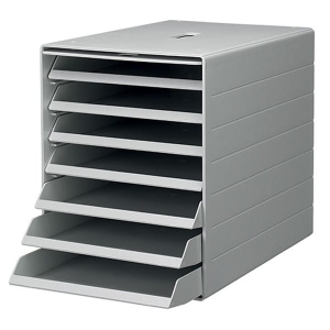 Pojemnik z 7 szufladami A4 IDEALBOX PLUS z osłoną szary /1712001050/