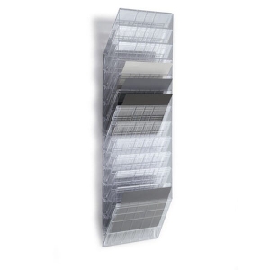 Półki na ulotki poziome A4 LANDSCAPE 12sz FLEXIBOXX przezroczyste 17097814 00