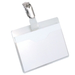 Identyfikator z klipem 60x90mm przeźroczysty 25 sztuk 8106 19