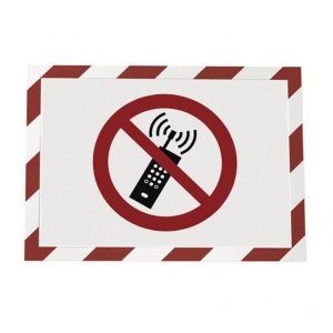 Ramka magnetyczna samoprzylepna DURAFRAME SECURITY A4  dwukolorowa czerwono-biała 2 szt. 4944 132