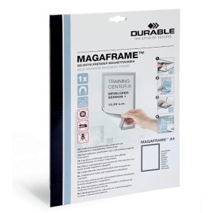 Ramka magnetyczna samoprzylepna DURAFRAME A4 z uchylną przednią stroną op.1 szt czarna 4899 01