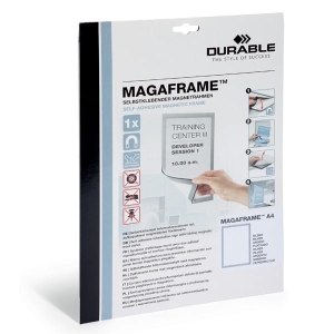 Ramka magnetyczna samoprzylepna DURAFRAME A4 z uchylną przednią stroną op. 1 szt. srebrna 4899 23