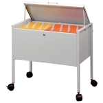 Wózek na teczki zawieszkowe ECONOMY TOP na 80 teczek A4 szary 309810