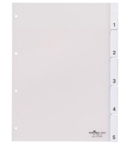 Przekładki A4 zgrzane wymienne indeksy 5 części 682019