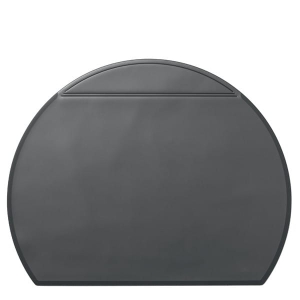 Podkład na biurko półokrągły przeźroczysta okładka 650x520mm czarny 7290 01