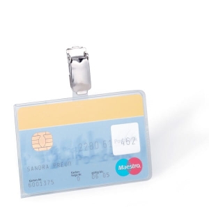 Etui na karty z klipem 54x85mm 25 sztuk 8113 19 [WYPRZEDAŻ]