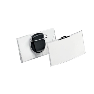 Identyfikator z kombi-klipem z tworzwa 40x75mm 25 sztuk 8124 19