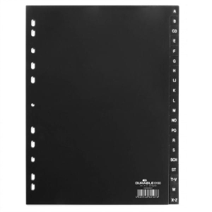 Przekładki A-Z czarne, 20 części 616801