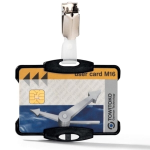 Etui na kartę 54x85mm DURABLE czarne 1 szt. /8683-01/