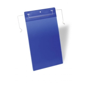 Kieszeń magazynowa z uchwytami z drutu  A4 pionowa DURABLE niebieska 50szt. 1753 07