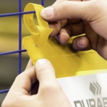  Kieszeń magazynowa z paskami montażowymi A4 pionowa DURABLE żółty 50szt. 1750 04