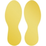 Oznaczenie podłogowe do znakowania "STOPY" DURABLE 90mm x 240mm x 0,2mm odklejalne żółte 5 par /104704/