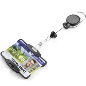 Etui na kartę 54x87mm DURABLE z mechanizmem ściągającym JOJO EXTRA STRONG czarne 1szt. /868901/