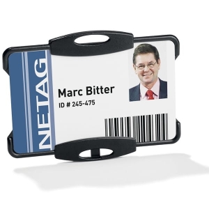 Etui do karty identyfikacyjnej otwarte 54x85mm czarne 10 sztuk /891801/