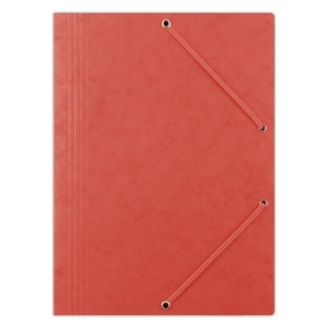 Teczka  preszpanowa DONAU z gumką czerwona /8643080-04PL/