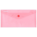 Teczka kopertowa DONAU na zatrzask transparentna czerwona DL /8548001PL04/