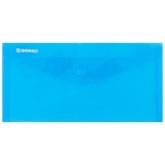Teczka kopertowa DONAU na zatrzask transparentna niebieska DL /8548001PL10/
