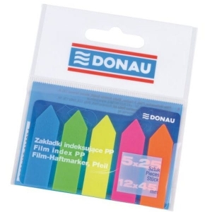 Zakładki indeksujące 12x45mm PP NEON strzałki 5x25szt. DONAU /7556001PL-99/