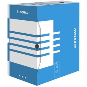 Pudło archiwizacyjne Donau, karton, A4/200mm, niebieskie /7663401FSC10/