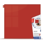 Tablica szklana magnetyczna 45x45 cm MEMOBE czerwona /MSZ045045-30/