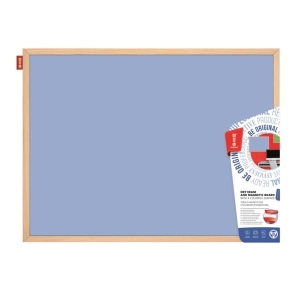 Tablica magnetyczna suchościeralna rama drewniana 40x60cm MEMOBE niebieska /TMN64D/1/