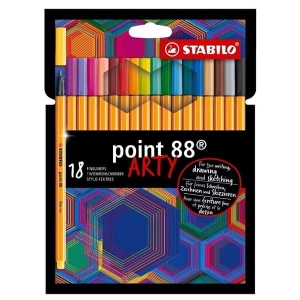 Cienkopis 0,4 mm STABILO 8818 komplet ART 18 kolorów /8818/1-20/