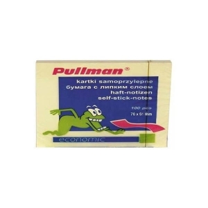 Notes samoprzylepny 50x75mm 100 kartek PULLMAN żółte CENTRUM /P0024