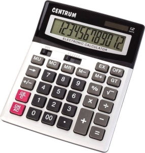 Kalkulator 12 pozycyjny CENTRUM 83403 210x155x20mm srebrny /83403/