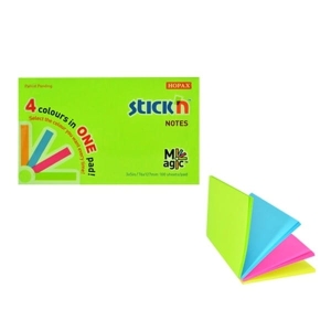 Notes samoprzylepny 76x127mm 100 kartek neonowy mix STICKN MAGIC PAD  /21573/