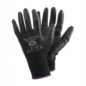 RĘKAWICE TK ROOSTER POLIESTER+POLIURETAN CZARNE ROZMIAR 7/S