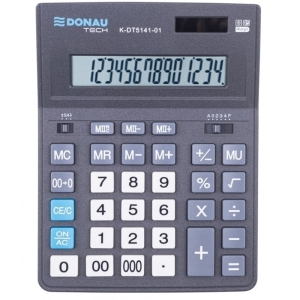 Kalkulator 14 pozycyjny DONAU TECH K-DT5141-01 201x155x35mm czarny /K-DT5141-01/