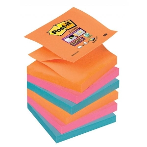 Notes samoprzylepny POST-IT super sticky z-notes paleta bangkok 76x76mm zestaw 6 kolorowych bloczków x 90 karteczek /3M-70005252112/