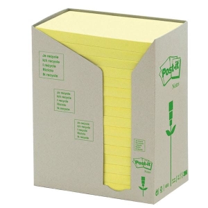 Notes samoprzylepny 127x76mm 16x100 kartek 655-1T żółty 3M POST-IT ekologiczny /3M-FT510110362/