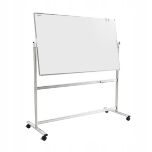 Tablica magnetyczna suchościeralna obrotowo-jezdna dwustronna 120x90cm z półką /TOS129 FU/